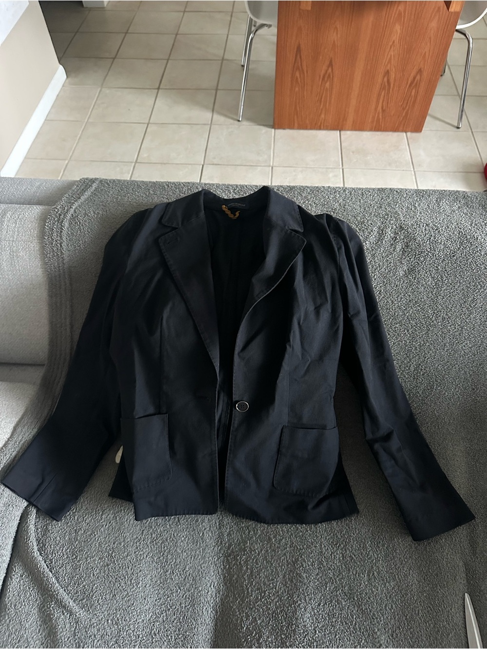 Piazza Sempione Black Tailored Stretch Blazer Jacket - Made in Italy Sz US 10